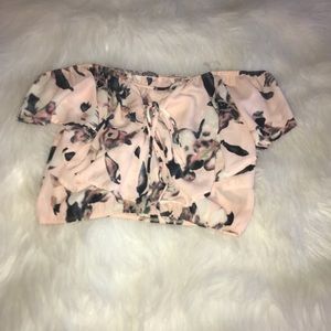 Off the shoulder crop top